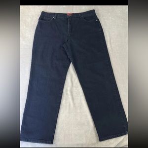 GLO Jeans by Gloria Vanderbilt Women's dark wash denim blue jeans size 18